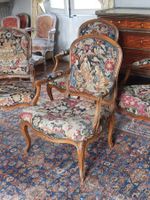 SUITE DE QUATRE FAUTEUILS de style Louis XV en bois naturel … (photo 3)