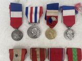 some of the medals and medals are on display in the snow