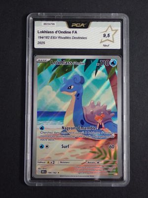 a close up of a pokemon card on a black surface