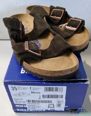 a pair of sandals that are on top of a box