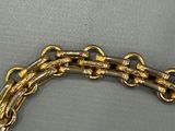 gold plated bracelet with a chain link and clasp