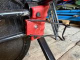 a close up of a bike with a basket on the back