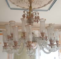 Travail Ottoman, début XXème, Important lustre en verre à 24… (photo 2)