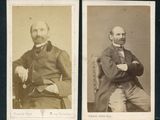 deux vieilles photos en noir et blanc représentant un homme et une femme