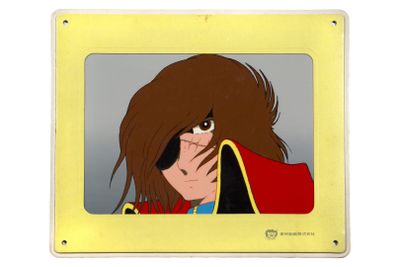 cartoon picture of a woman with long brown hair holding a cell phone
