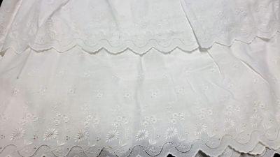 a close up of a white dress on a mannequin mannequin mannequin mannequin mannequin mannequin mannequin