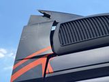 a close up view of the tail end of a truck