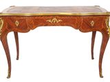 an image of a wooden desk with a marble top