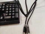 a computer keyboard and a computer mouse on a desk