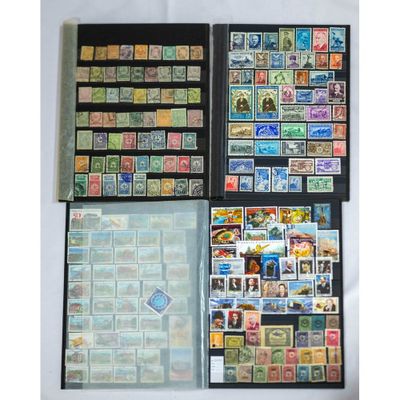 a collection of stamps and stamps from around the world