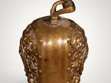 an image of a brown vase with a handle on a white background
