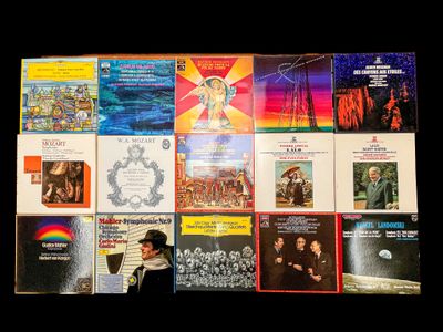Lot de 21 disques dont 3 coffrets 33 tours de musique classi…