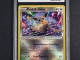 a close up of a pokemon card on a table