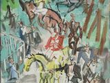 une image d'un tableau représentant un homme à cheval