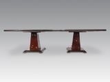 an image of a table with two legs and a wooden top