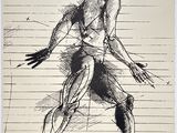 an image of a drawing of a man on a surfboard