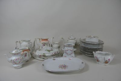 many different types of china on the table