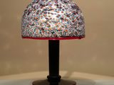a lamp that is on top of a table