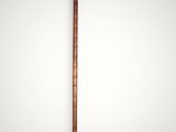 an old cane with a wooden handle on a white background