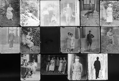 Ensemble de seize plaques photos au gelatino-bromure d'argen…