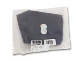 a black bag with a penguin on it and a barcode on it