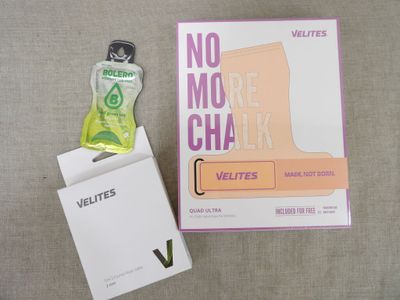 a box of velties and a packet of velties