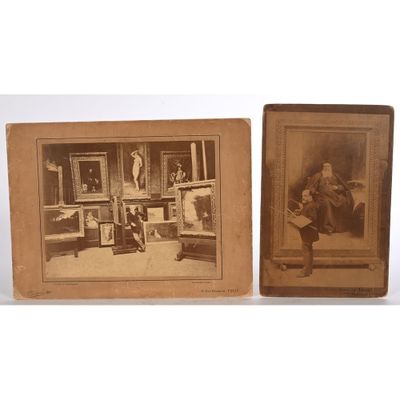 2 PHOTOS dont une représentant Bonnat devant un très grand t… - Photo 1