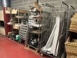 many baskets and baskets on the shelves in the warehouse