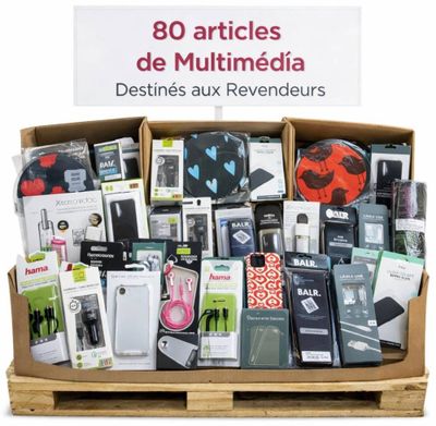 Lot de 80 articles  multimédia neuf. Poids : 8 kg, localisation : 2820 - Photo 1