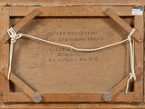 a picture of a wooden box with a rope on it