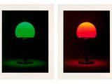 a set of four different colored lights in different colors