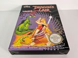 the box for the game dragon ' s lair is sitting on a table