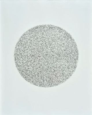 an image of a drawing of a circle made of small dots