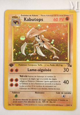 a close up of a pokemon card on a white surface