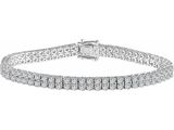 Bracelet tennis en or blanc 14 carats serti de diamants