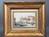 an old picture of a picture of a city with boats in it
