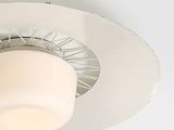 a white light that is on the ceiling in the room