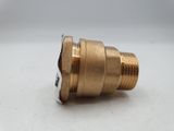 a close up of a brass fitting on a white surface