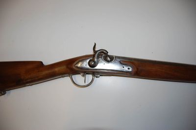 Fusil à percussion, composite. Canon rond à pans au tonnerre… - Photo 1