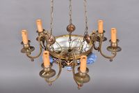 Lustre en faïence de style bellifontain à décor émaillé de r… (photo 4)