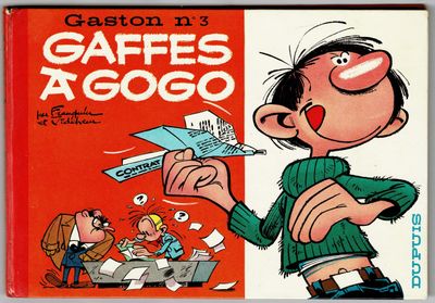 an image of a cartoon book with a man holding a paper airplane