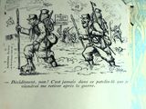 un dessin représentant un homme et une femme dans un champ