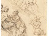 l'image d'un dessin représentant un homme et une femme assis sur un banc