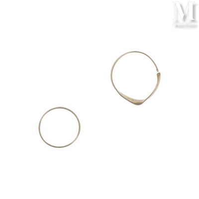 deux bagues en or sur fond blanc, avec un fond blanc