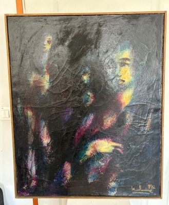 KARAHASANOVIC (XXe siècle) - Triple portrait, huile sur toil…