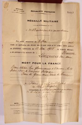 Ordre et décorations: émouvant témoignage des années suivant…