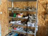 a room with a shelf with tools on it