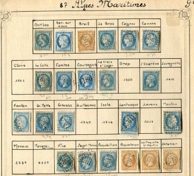 une image représentant une feuille de timbres sur laquelle figure le portrait d'une femme