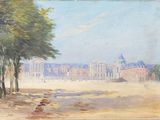 une image représentant un tableau montrant une vue d'une ville vue de loin