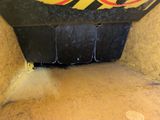 a close up view of the bottom of a machine
